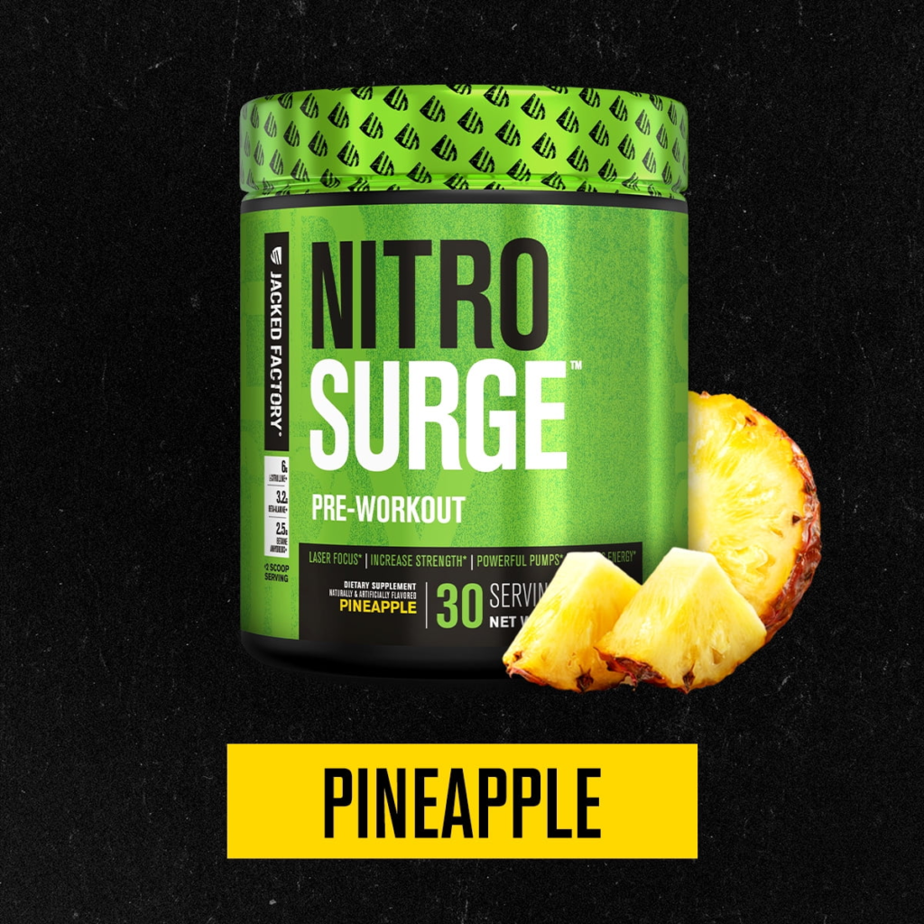 Jacked Factory Nitrosurge pre-workout container Canada