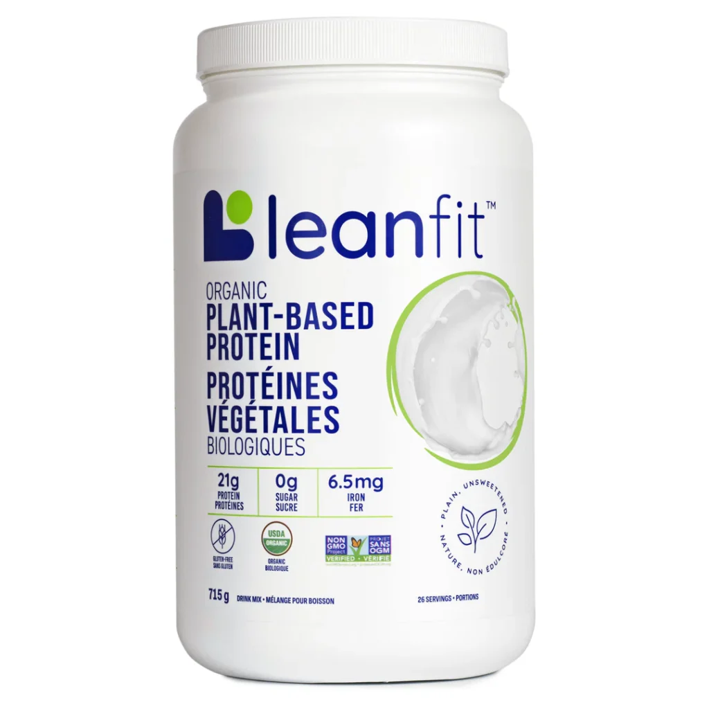 Leanfit Plant Protein powder plant-based supplement container